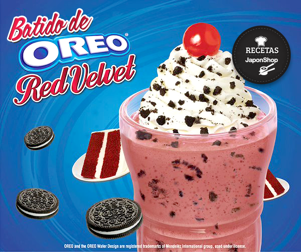 Oreo! Nueva receta irresistible Batido Red Velvet