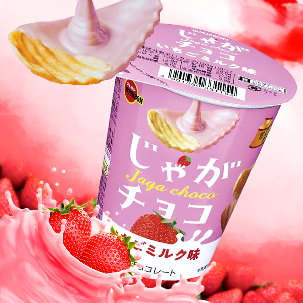 Chips de Chocolate Blanco con Fresas batidas