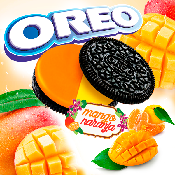 Oreo Doble Sabor de Helado de Mango y Naranja