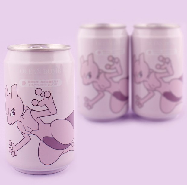 Mewtwo Agua Soda Sabor Fresa