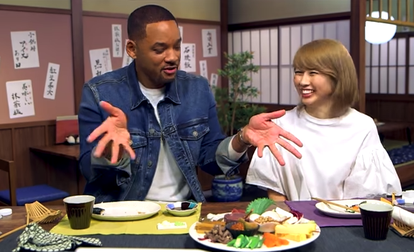 Will Smith en Japón haciendo Sushi con Youtuber Bilingirl Chika
