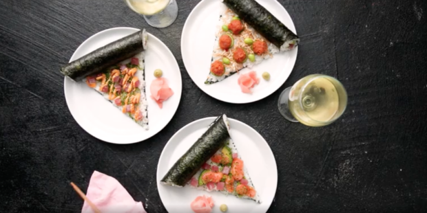 Receta: Pizza Sushi fácil, sencilla y rápida!!
