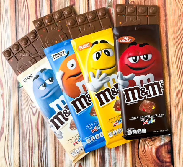 Tabletas de choco de nuevos sabores de chocolates de M&M`s