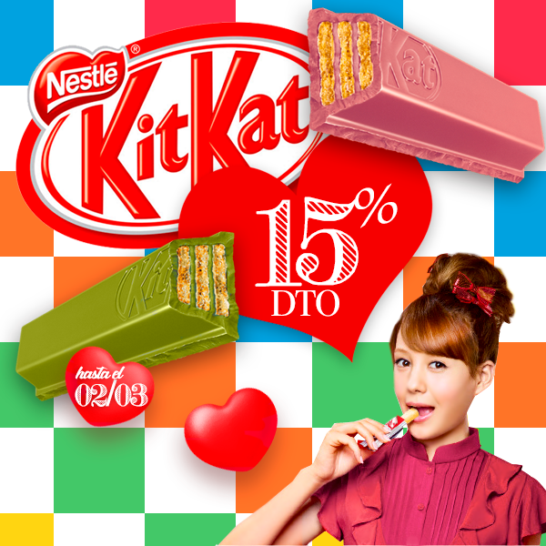 ÚLTIMAS HORAS! ¡Todos los KIT KATS al 15% de descuento!