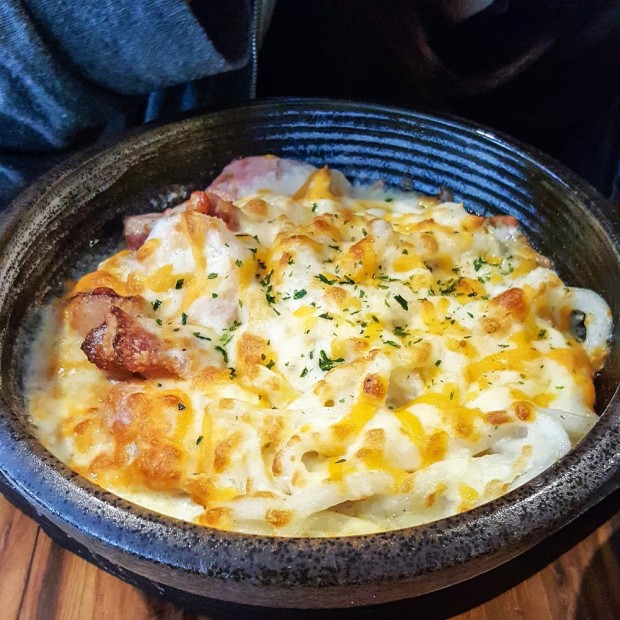 Itadakimasu! Noodles Udon con gratén de queso al horno!!
