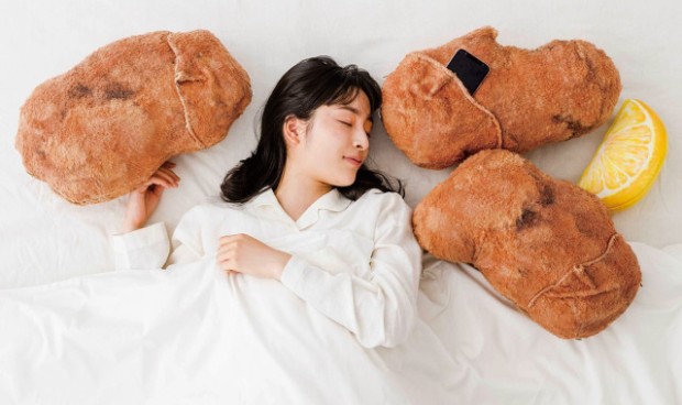 Visto en Japón! Almohadas de pollo frito con sonidos ASMR!!