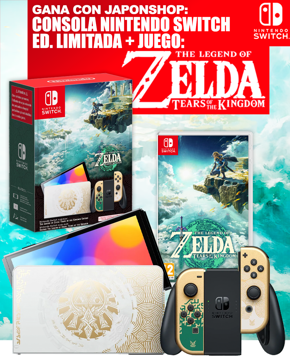 ¡SÚPER SORTEO EN JAPONSHOP.COM! Pack The Legend of Zelda: Tears of the Kingdom