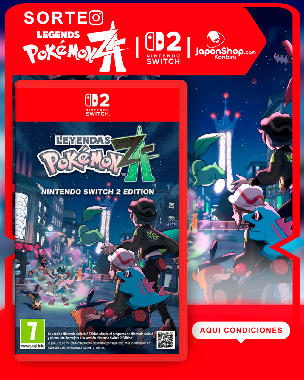 SORTEO 30º ANIVERSARIO POKÉMON – LEYENDAS POKÉMON ZA PARA NINTENDO SWITCH 2
