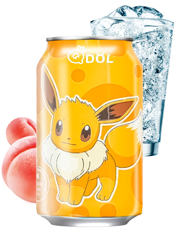 Agua Soda Sabor Momo, Edición Pokemon Eevee 330 ml.