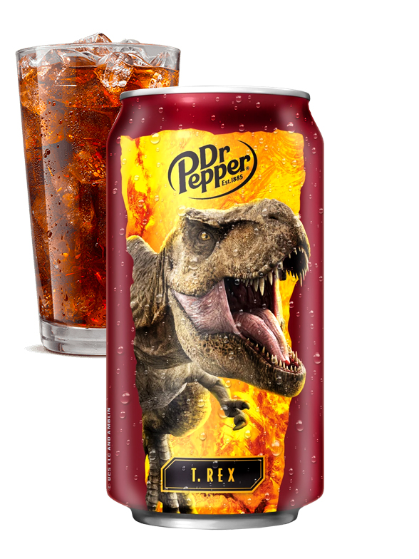 Dr. Pepper USA Edición Limitada Jurassic World 355 ml.
