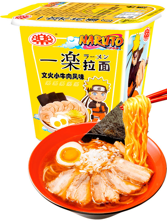 Naruto Tallarines instantáneos con sabor a Ternera COMIDA JAPONESA1