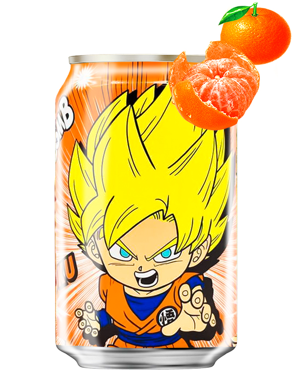 Agua Soda Sabor Naranja | Ocean Bomb Edición Dragon Ball | Goku 330 ml |  JaponShop