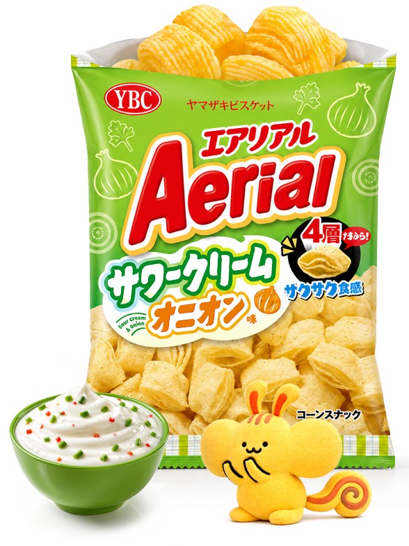 Almohadillas de Maíz Crema Agria y Cebolla | Aerial 65 g
