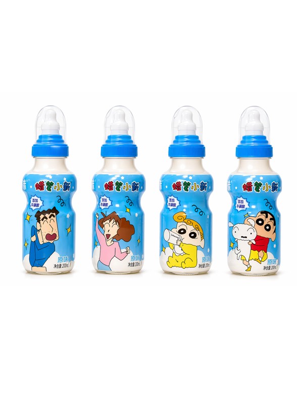 Bebida Shin Chan Original Probiótica | Botella Biberón Kawaii | 200 ml