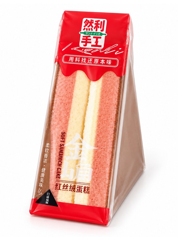 Bizcocho de Red Velvet | Triangle Sponge Cake | 95 g
