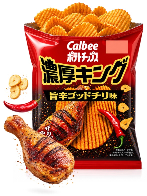 Patatas Pollo Picante Umami Chili | Calbee Nōkō King 52 g