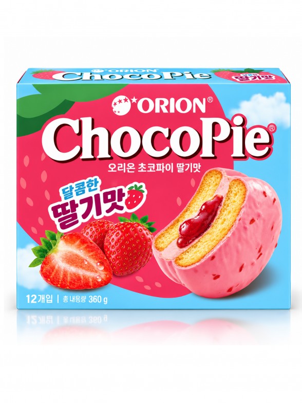 Choco Pie Triple Fresa | Orion Big Box 360 g