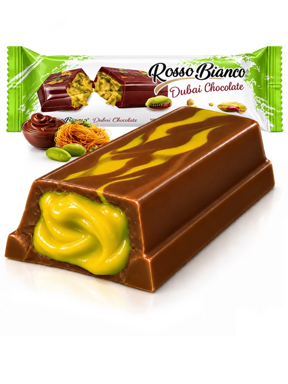 Chocolatina Dubai Pistacho y Kataifi | Rosso Bianco 35 g