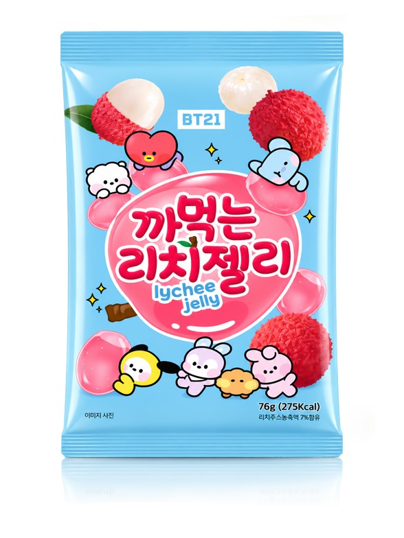 Chuches Pelables Coreanas de Lichi | BT21 76 g