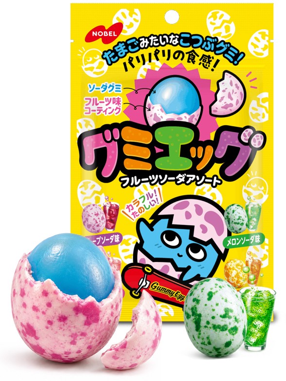 Chuches Huevos Refresco de Frutas | Nobel Japón 40 g