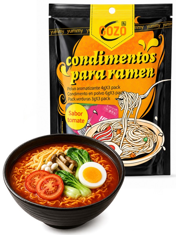 Condimento para Ramen Instantáneo Sabor Tomate | 3 Raciones 39 g