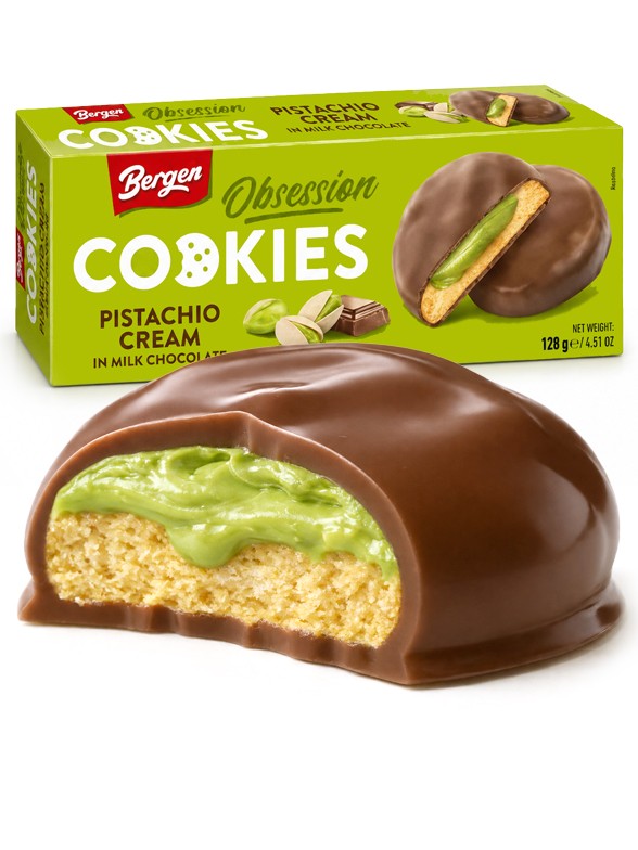 Cookies de Chocolate con Crema de Pistacho | Le Bergen 128 g