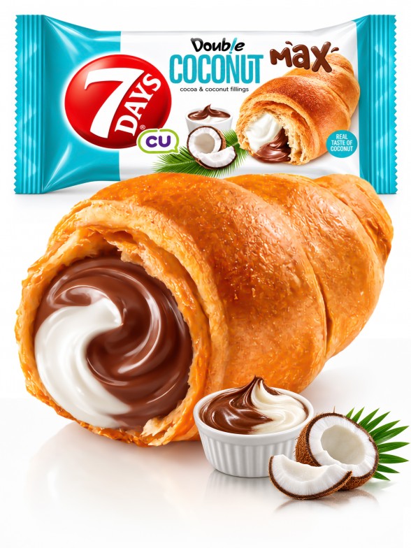Cruasán de Crema de Chocolate y Coco 80 g.