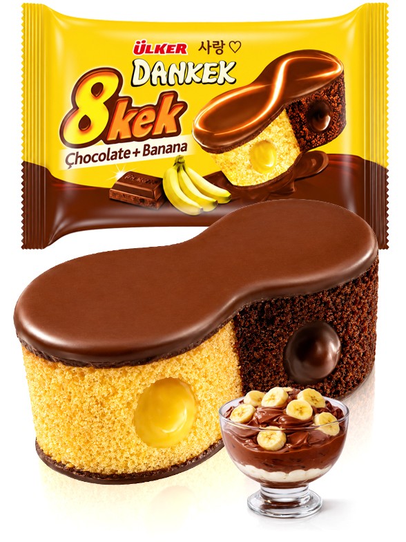 Doble Cupcake Plátano y Cacao | 55 g