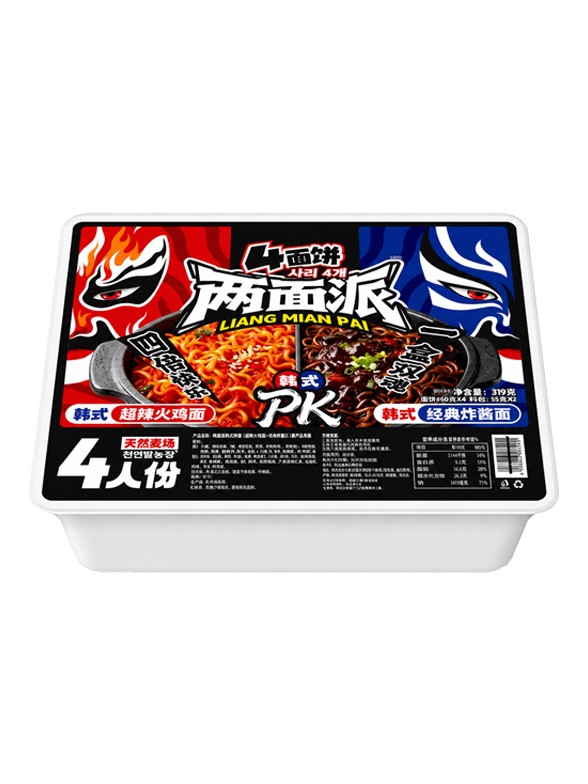 Mega Fideos Salteados Picante & Salsa Jjajang | 4 Raciones 319 g