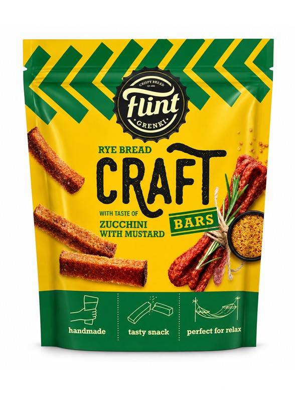 Sticks Pan de Centeno Salchicha y Mostaza | Flint 80 g