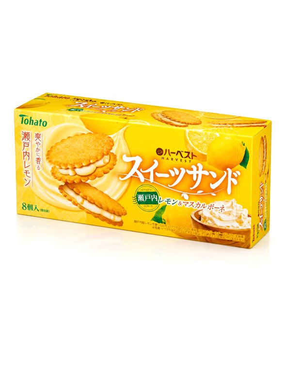 Galletas Rellenas de Limón Setouchi y Mascarpone | 8 Unidades