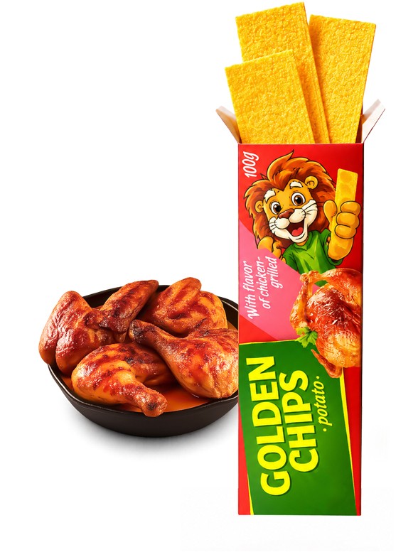 Patatas Golden Chips Pollo Asado | 100 g