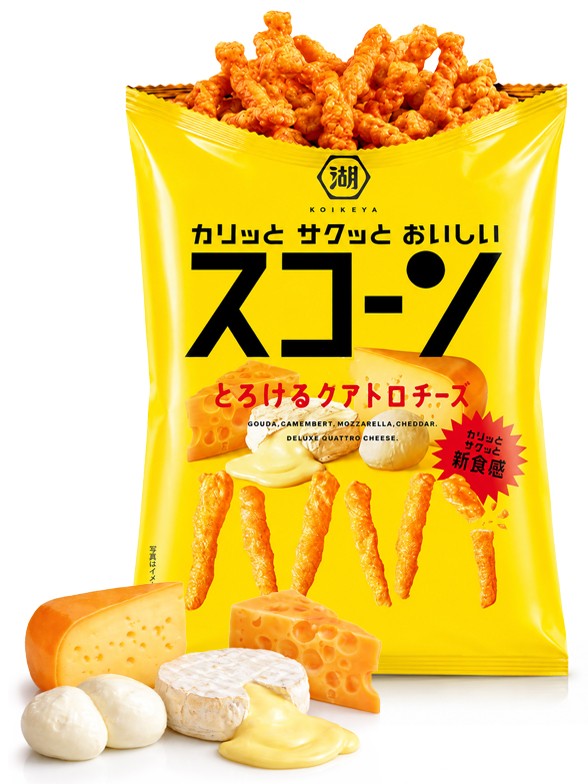 Ganchitos Crujientes Koikeya Cuatro Quesos | 73 g