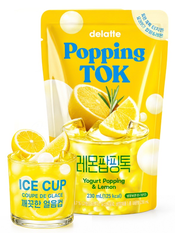 Limonada Pouch Coreana con Bobas de Yogur | Popping Tok 230 ml