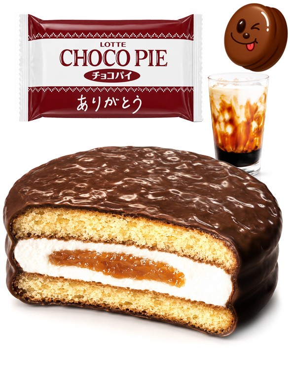 Choco Pie Black Sugar Milk Tea | Lotte | Unidad