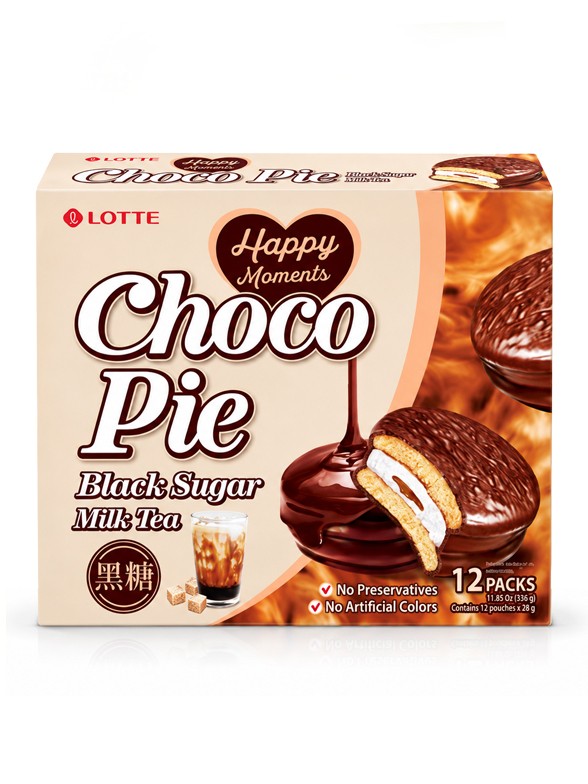 Choco Pie Black Sugar Milk Tea | Lotte 336 g