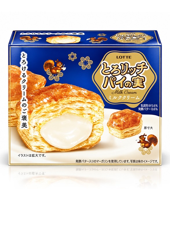 Hojaldres PIE NO MI rellenos de Crema de Leche 69g.