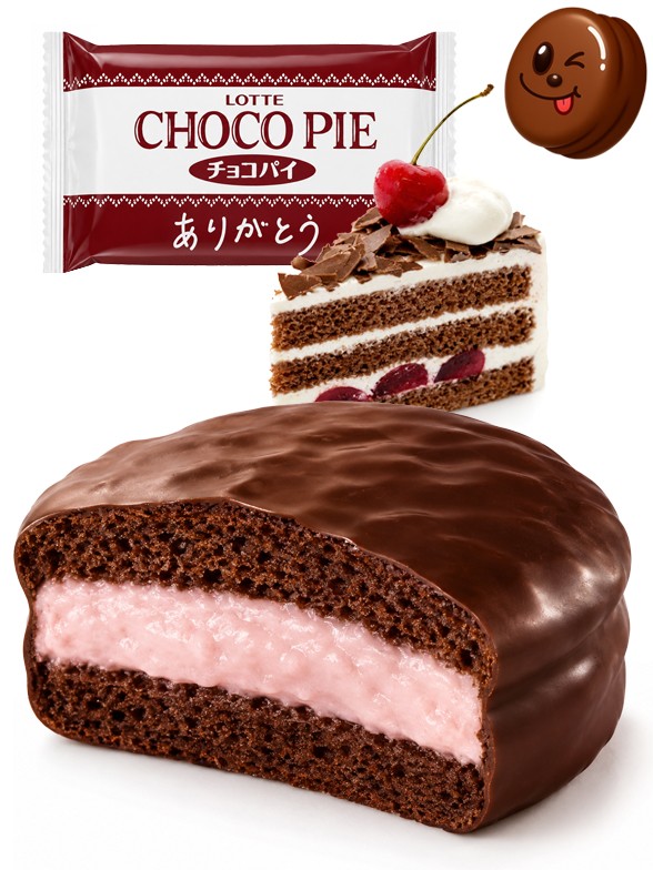 Petit Choco Pie Cereza y Crema Blanca | Lotte | Unidad