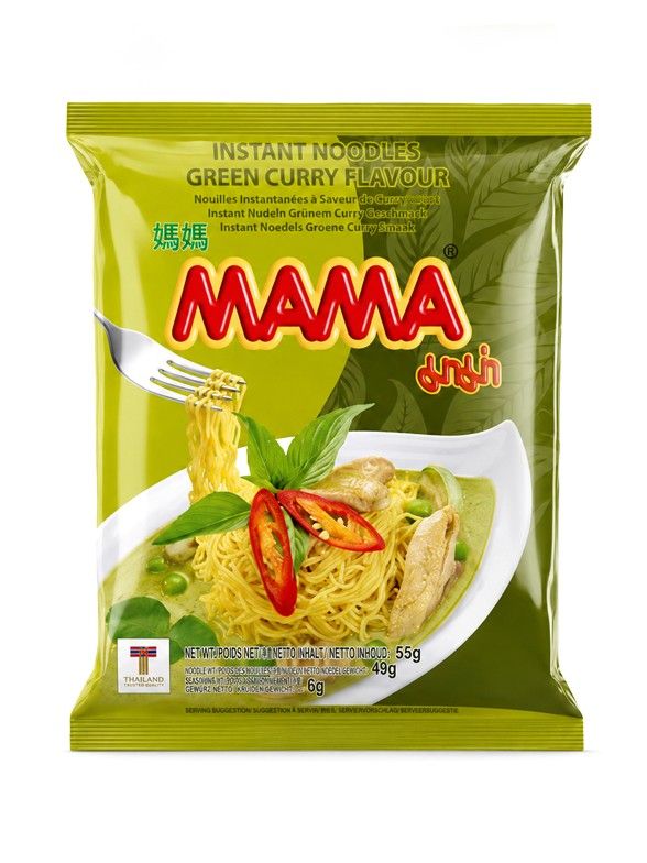 Fideos Instantáneos Curry Verde | MAMA 55 g