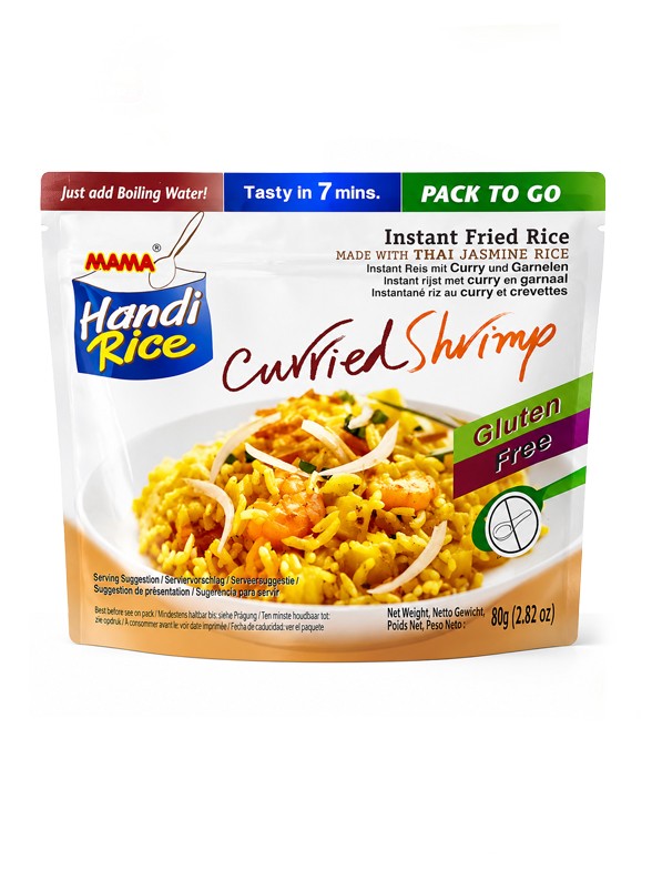 Arroz Instantáneo Curry con Gambas | MAMA Handi Rice 80 g