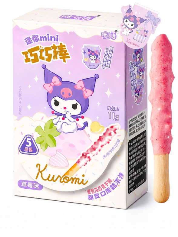 Sticks Sanrio Fresa Popping Candy | 3 Diseño Aleatorios 11 g