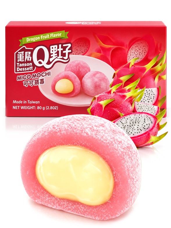 Mini Mochis de Fruta del Dragón | Cacao Mico Mochi 8 Uds.