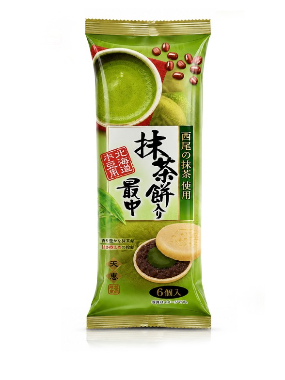 Pasteles Monaka de Azuki y Mochi Matcha 174g.