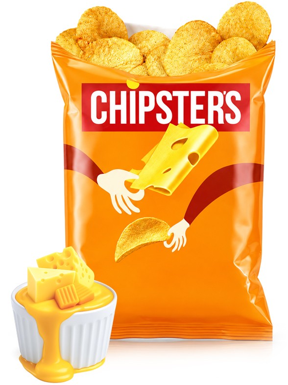 Patatas Sabor a Queso Chipster's 60g.