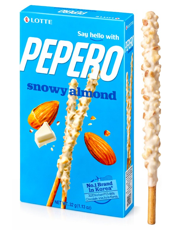 Pepero Snowy Almond 32 g