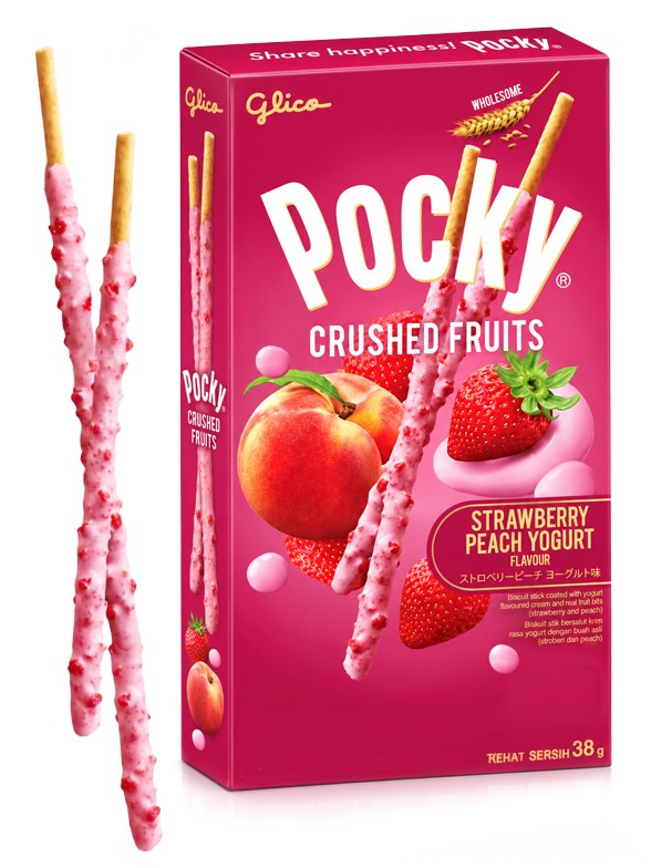 Pocky Yogur de Fresa y Melocotón | Glico 38 g