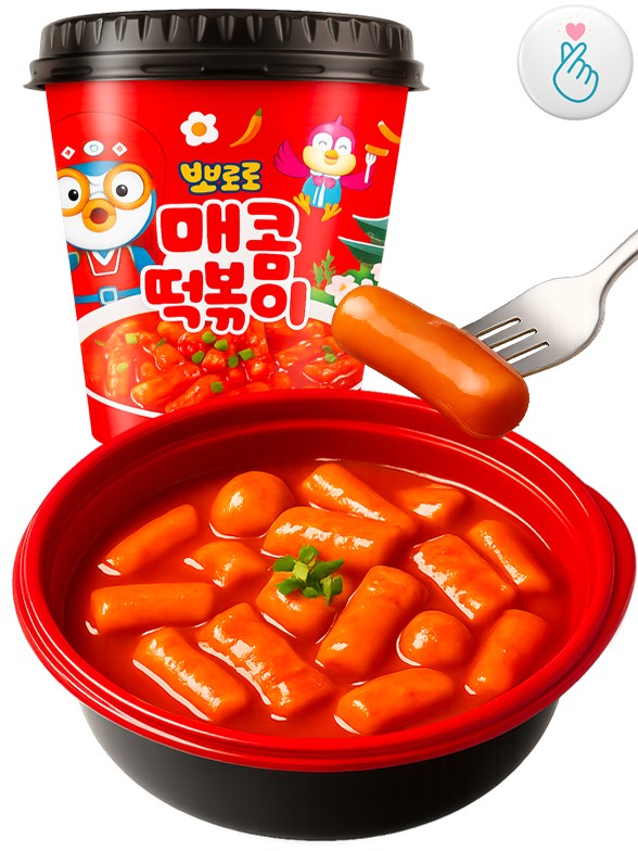 Topokki Coreanos Picantes | Pororo 120g.