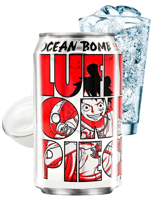Agua Soda Sabor Yogur | Edición One Piece | Luffy 330 ml.