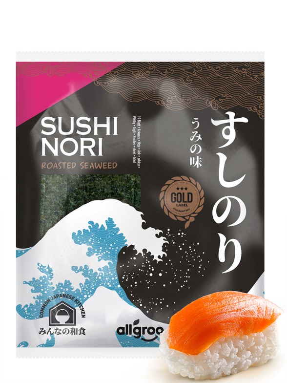 Alga Nori Coreana Premium Gold para Sushi | 10 hojas