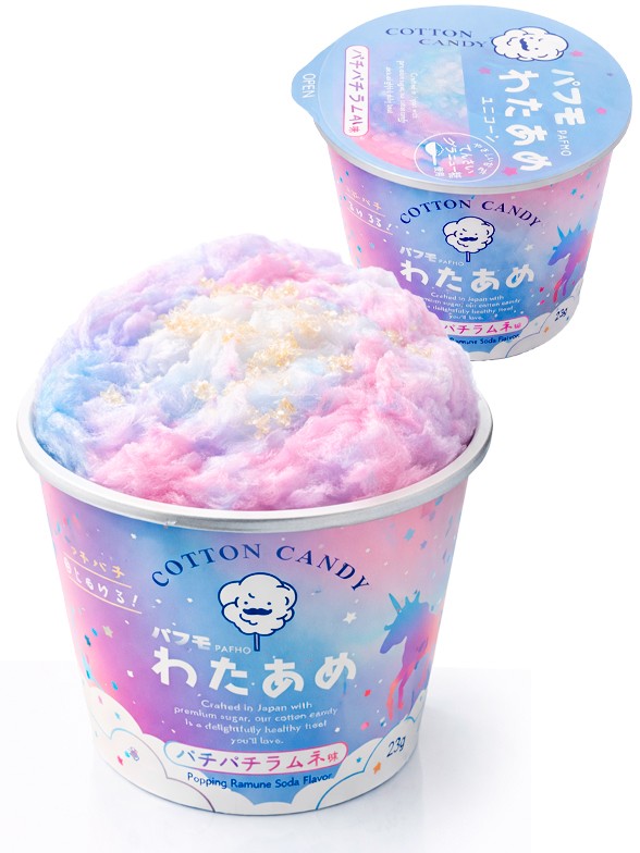 Algodón de Azúcar de Refresco Ramune y Caramelos Explosivos | Unicorn 23g.